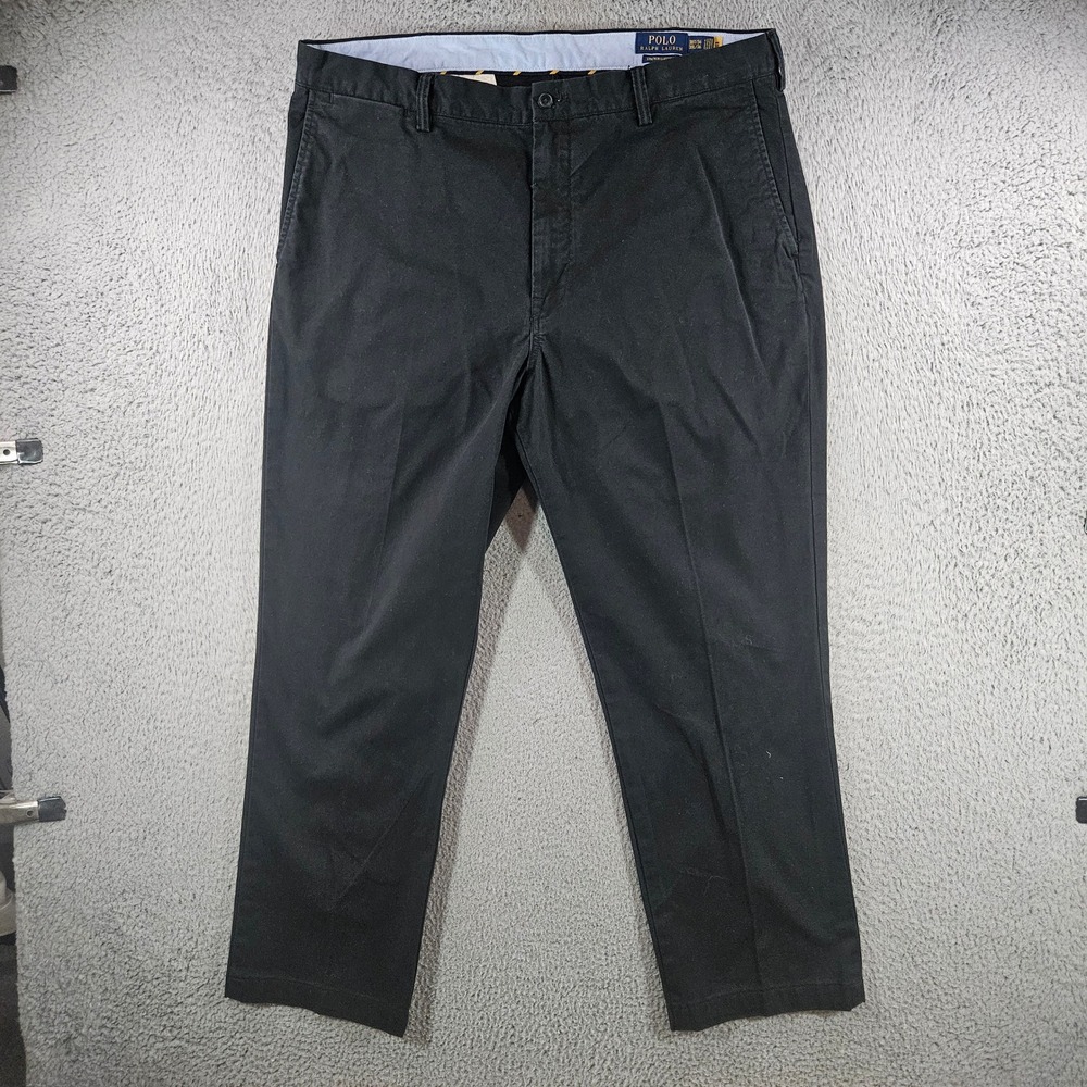 Polo Ralph Lauren Mens Stretch Classic Fit Chino Pants Black 38x29 (Tag 38x36)
